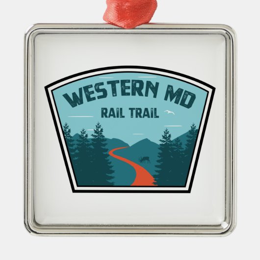Western treinspoor Maryland Metalen Ornament (Voorkant)