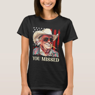Western Trump Cowboy Je hebt Trump 2025 Vlag Gemis T-shirt
