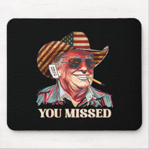 Western Trump Cowboy Je Mist Amerikaanse Vlag Koei Muismat