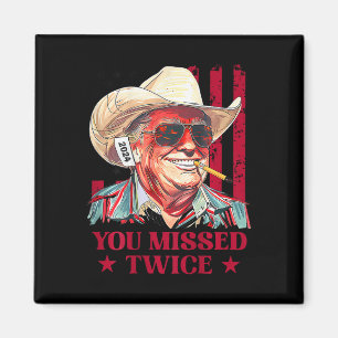 Western Trump Cowboy Je Miste Tweemaal Trump 2025  Magneet