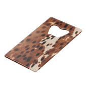 Western turkoois creditkaart flessenopener (Achterkant Gekanteld)