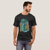 Western Turquoise Cowboy Hat And Sunflowers T-shirt (Voorkant volledig)