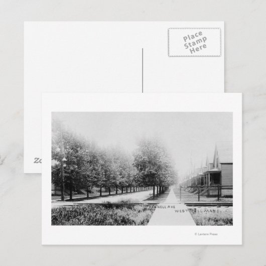 Western Uitzicht Parnell Avenue Briefkaart (Voorkant / Achterkant)