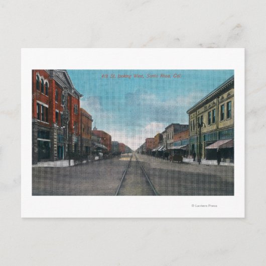 Western Uitzicht uit de vierde straat # 2 Briefkaart (Voorkant)