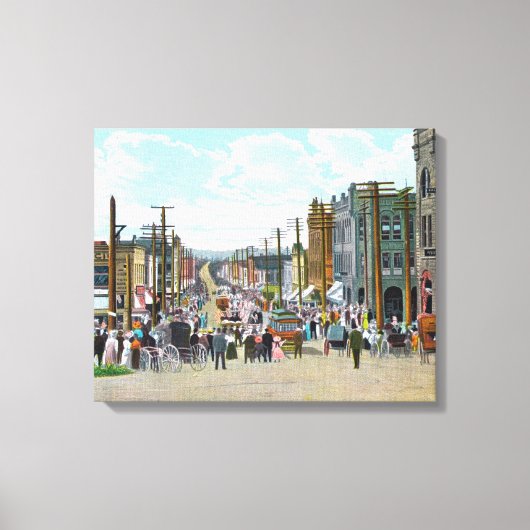 Western Uitzicht uit Holly Street Canvas Afdruk (Voorkant)