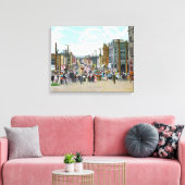 Western Uitzicht uit Holly Street Canvas Afdruk (Insitu (Woonkamer))