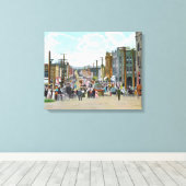 Western Uitzicht uit Holly Street Canvas Afdruk (Insitu (Houten vloer))
