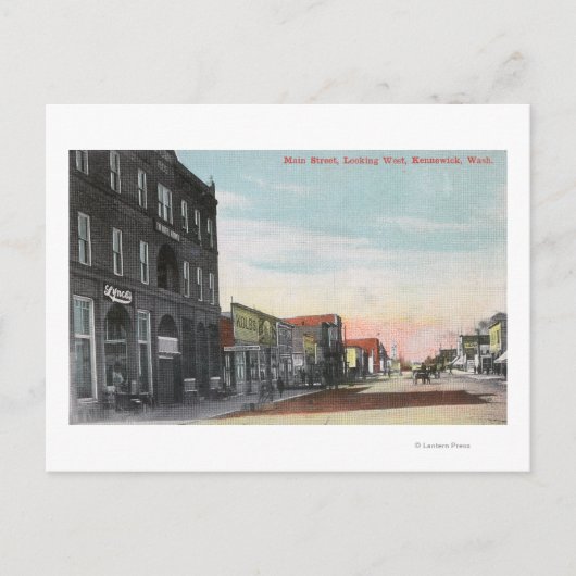 Western Uitzicht uit Main StreetKennewick, WA Briefkaart (Voorkant)