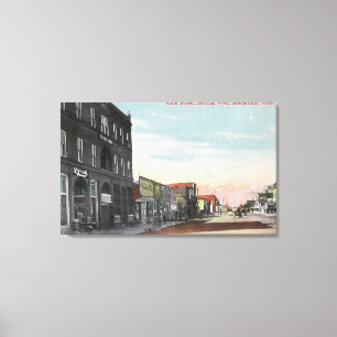 Western Uitzicht uit Main StreetKennewick, WA Canvas Afdruk