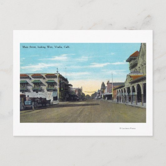 Western Uitzicht uit Main StreetVisalia, CA2 Briefkaart (Voorkant)
