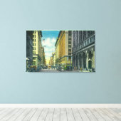Western Uitzicht van 7th Street van Spring Street Canvas Afdruk (Insitu (Houten vloer))