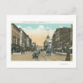 Western Uitzicht van Court Street Briefkaart (Voorkant)