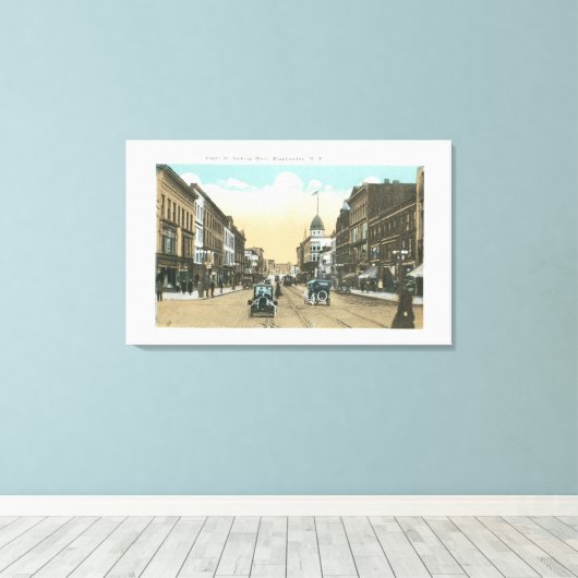 Western Uitzicht van Court Street Canvas Afdruk (Insitu (Houten vloer))