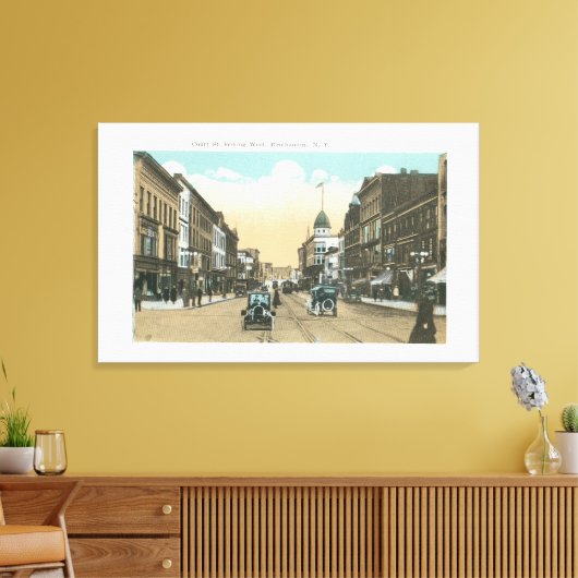 Western Uitzicht van Court Street Canvas Afdruk (Insitu (Woonkamer))