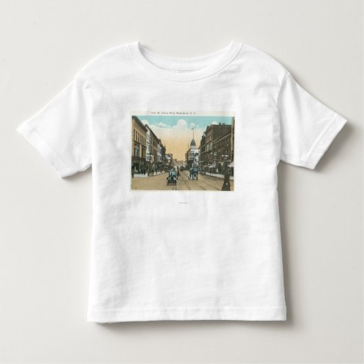 Western Uitzicht van Court Street Kinder Shirts (Voorkant)