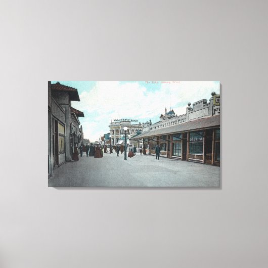 Western Uitzicht van de Beach PikeLong, CA Canvas Afdruk (Voorkant)