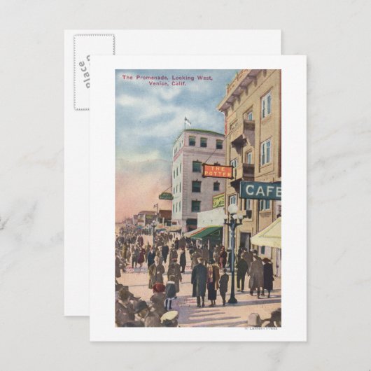 Western Uitzicht van de Promenade Briefkaart (Voorkant / Achterkant)