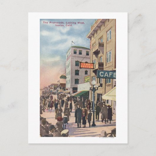 Western Uitzicht van de Promenade Briefkaart (Voorkant)