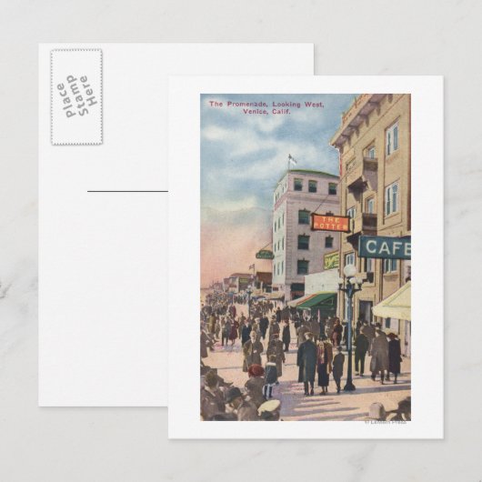 Western Uitzicht van de Promenade Briefkaart (Voorkant / Achterkant)