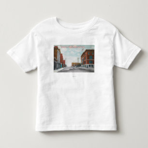 Western Uitzicht van Granite StreetButte, MT Kinder Shirts