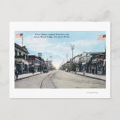 Western Uitzicht van Heron Street van Bridge Briefkaart (Voorkant)