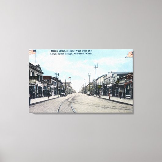 Western Uitzicht van Heron Street van Bridge Canvas Afdruk (Voorkant)