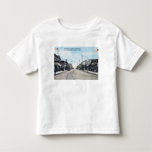 Western Uitzicht van Heron Street van Bridge Kinder Shirts (Voorkant)