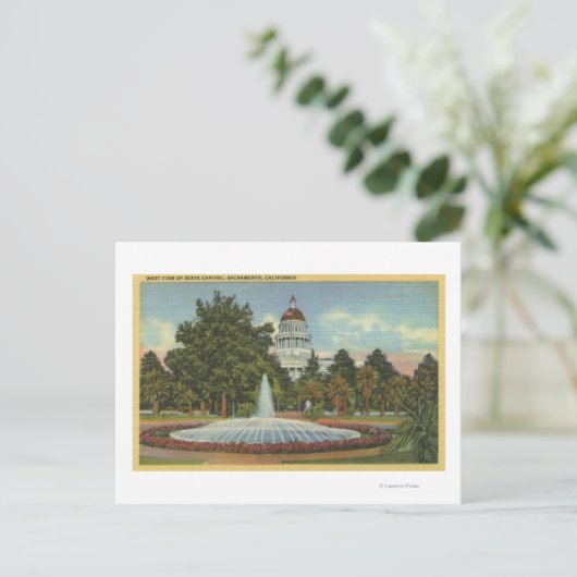 Western Uitzicht van het staatskapitaal Briefkaart (Staand voorkant)