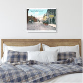 Western Uitzicht van Holly Street van YMCA Bldg Canvas Afdruk (Insitu (Slaapkamer))