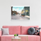 Western Uitzicht van Holly Street van YMCA Bldg Canvas Afdruk (Insitu (Woonkamer))