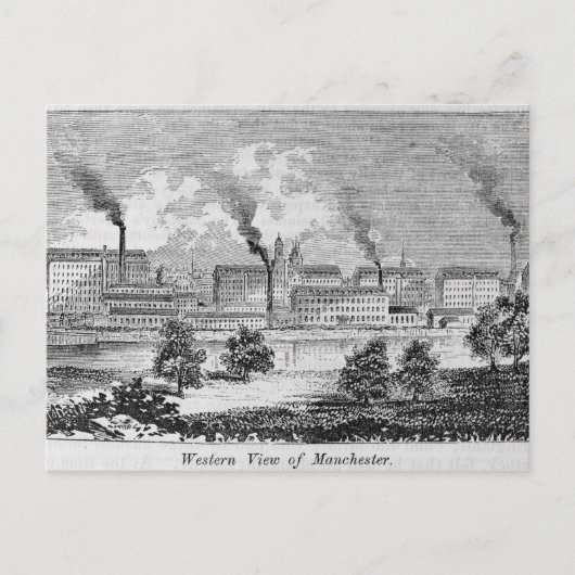 Western Uitzicht van Manchester Briefkaart (Voorkant)