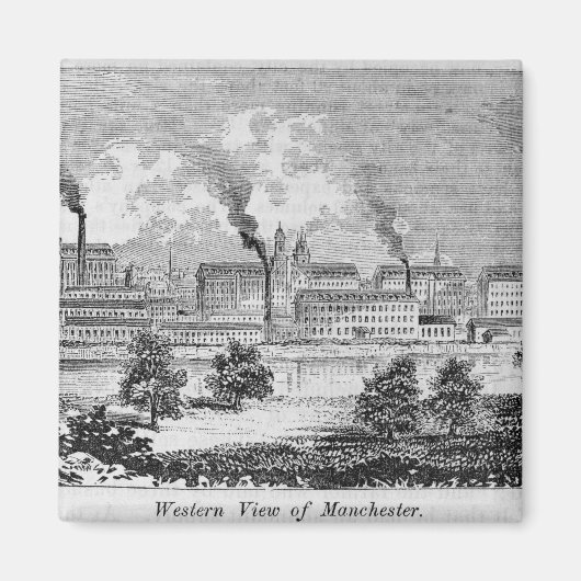 Western Uitzicht van Manchester Magneet (Voorkant)