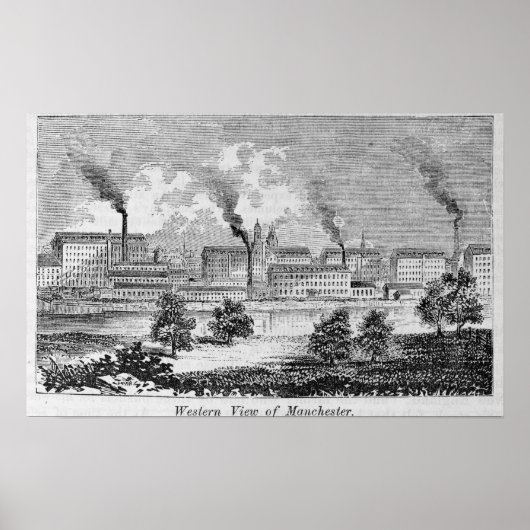 Western Uitzicht van Manchester Poster (Voorkant)