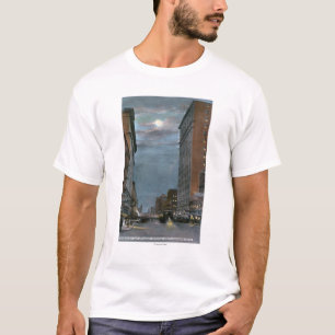 Western Uitzicht van Riverside Avenue te Night T-shirt