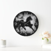 Western uitziende prancingpaard Silhouette Grote Klok (Huis)