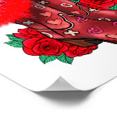 Western Valentines Day Cowgirl Boots Yeehaw Howdy  Poster (Hoek)