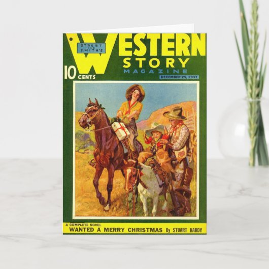 Western Verhaal 1937 Kerst magazine cover Feestdagen Kaart (Voorkant)