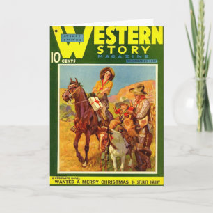 Western Verhaal 1937 Kerst magazine cover Feestdagen Kaart