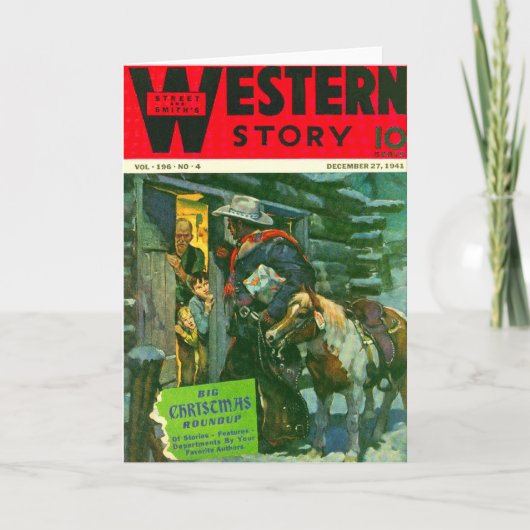 Western Verhaal 1941 Kerst magazine cover Feestdagen Kaart (Voorkant)