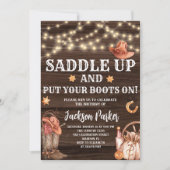 Western Verjaardag Cowboy Verjaardagsfeest Kaart (Voorkant)