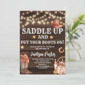 Western Verjaardag Cowboy Verjaardagsfeest Kaart (Staand voorkant)
