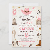 Western Verjaardags Rustiek 2e Verjaardagsfeest Kaart (Voorkant)