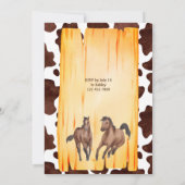 Western verjaardagsfeest van cowboy rodeo kaart (Achterkant)