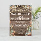 Western Verjaardagsland Laarzen Verjaardagsfeest I Kaart (Staand voorkant)