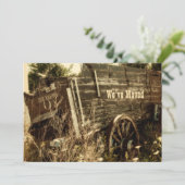 Western Verplaatsend Nieuw Adres Funny Rustic Wago Aankondiging (Staand voorkant)