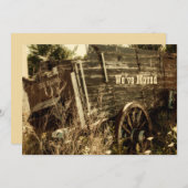 Western Verplaatsend Nieuw Adres Funny Rustic Wago Aankondiging (Voorkant / Achterkant)