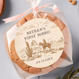 Western Vintage Rodeo Birthday Sticker