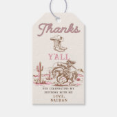 Western Vintage Rodeo Boots Gift Tag Cadeaulabel (Voorkant)