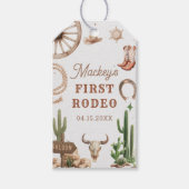 Western Vintage Rodeo Cowboy Gift Tag Cadeaulabel (Voorkant)
