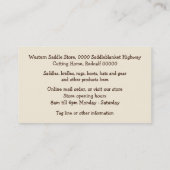 Western visitekaartje (Achterkant)